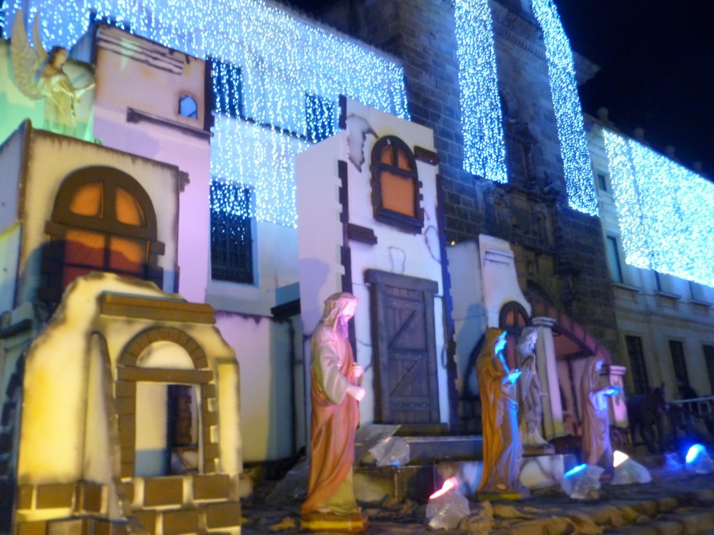 The nativity scene at Plaza Bolívar. 