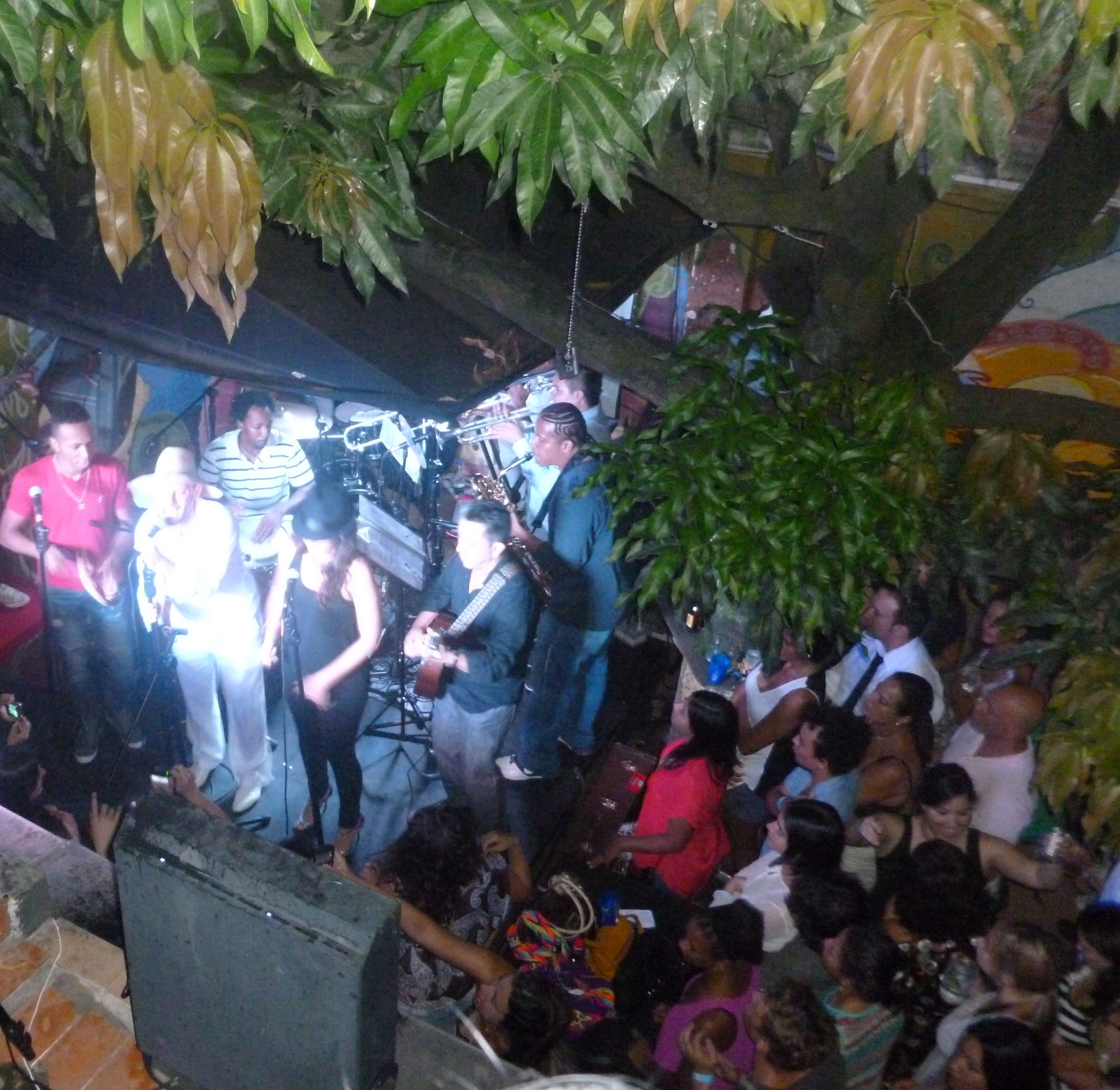 The live salsa band at Mi Kasa