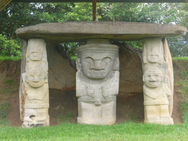 Some of the great stone statues at the Parque Arqueológico de San Agustín. 