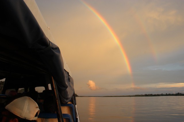 Rainbow over the Amazon River