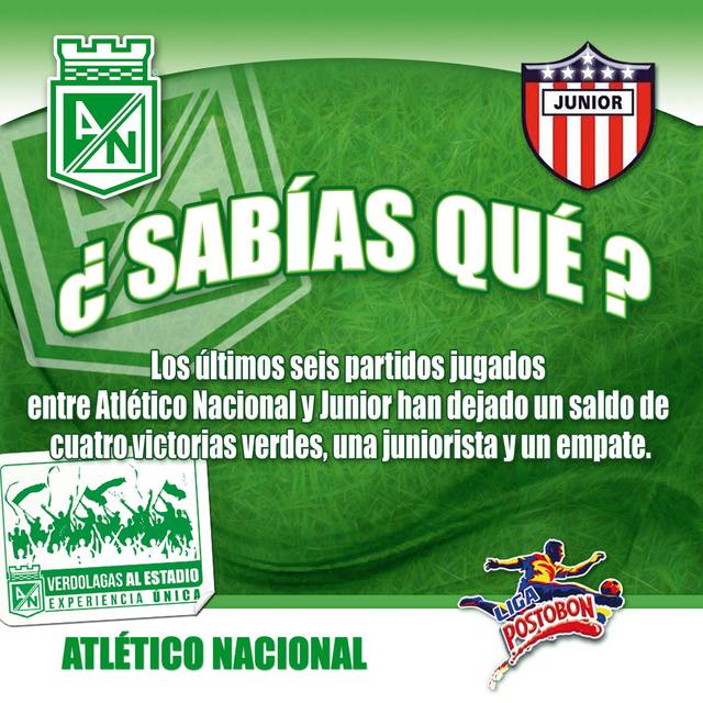 Season is almost over. Go see if Atletico Nacional can make history with its third title of the year. 