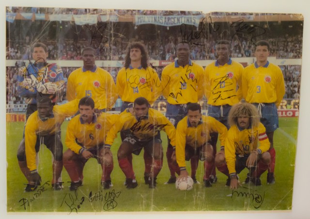 Andrew's Colombia 1994 World Cup team autographed poster