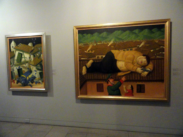 Botero paintings Some of Botero's works showcasing the violent past of the city.