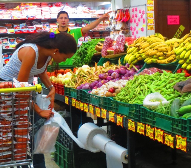 You can buy cheap produce at the tiny markets in Villa Hermosa.