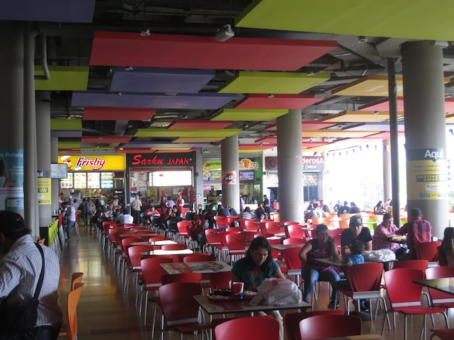 Food court in the newer section of the mall
