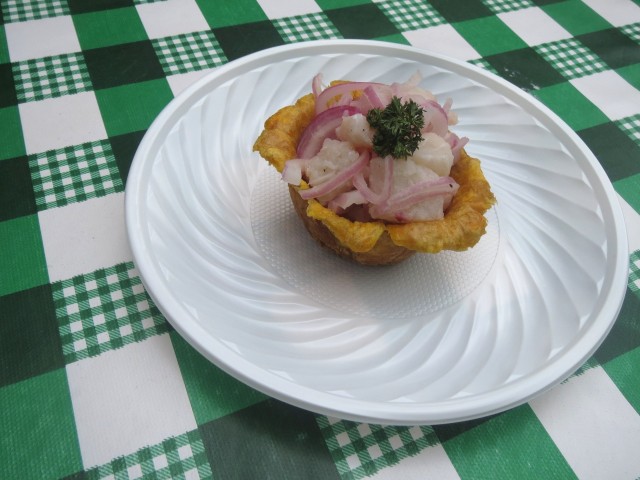 The ceviche option at Patacón Peca'o is a good snack or appetizer. Next time, I'll try something more filling. 