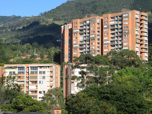 A view of some of the apartment buildings near City Plaza