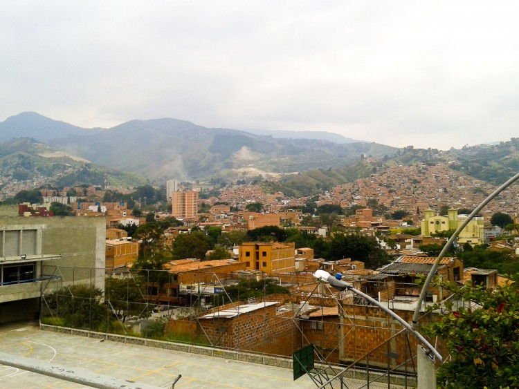 View of comuna 13 from Parque Biblioteca close to San Javier Metro Station