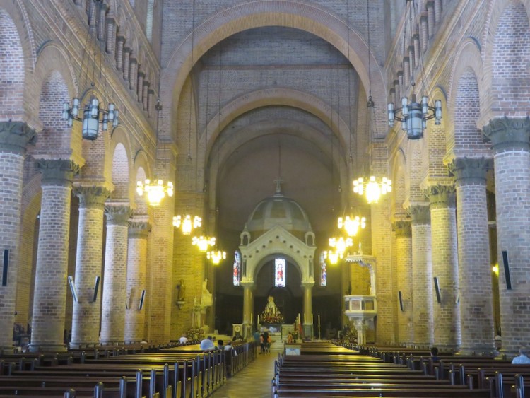 The central nave inside the church