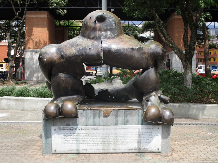 The Botero bird statue that was bombed in 1995