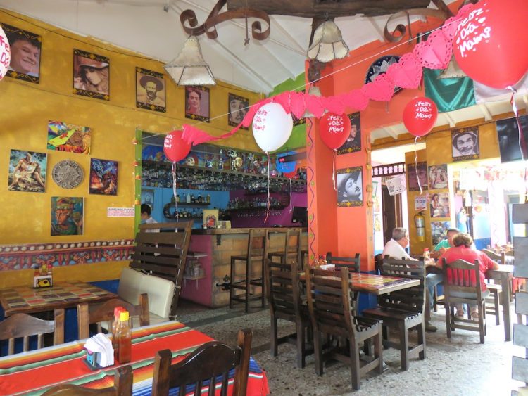 Inside El Sombrero restaurant