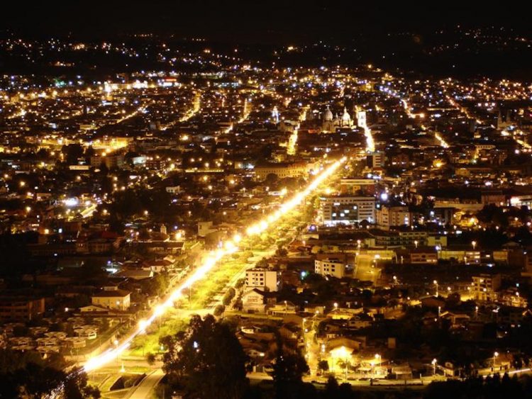 View of Cuenca at night
