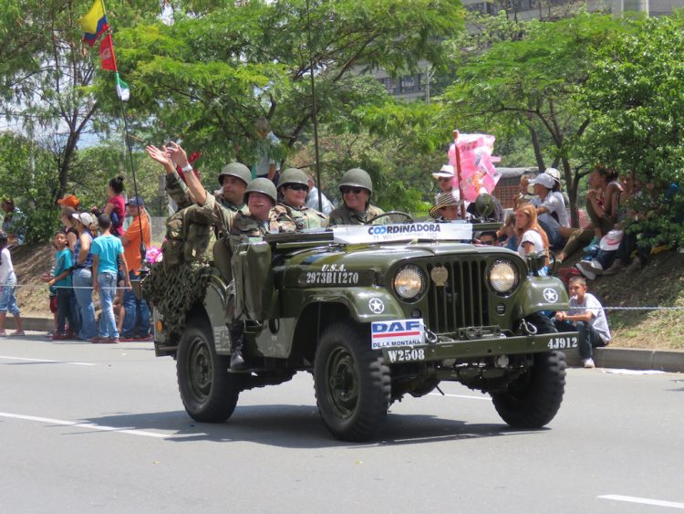 1955 Willys M38A1 – one of several military jeeps in the parade