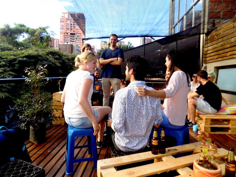 The outdoor space at Siembra hosts not only weekday coworkers, but also evening and weekend events.