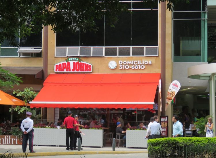 The first Papa John's in Medellín