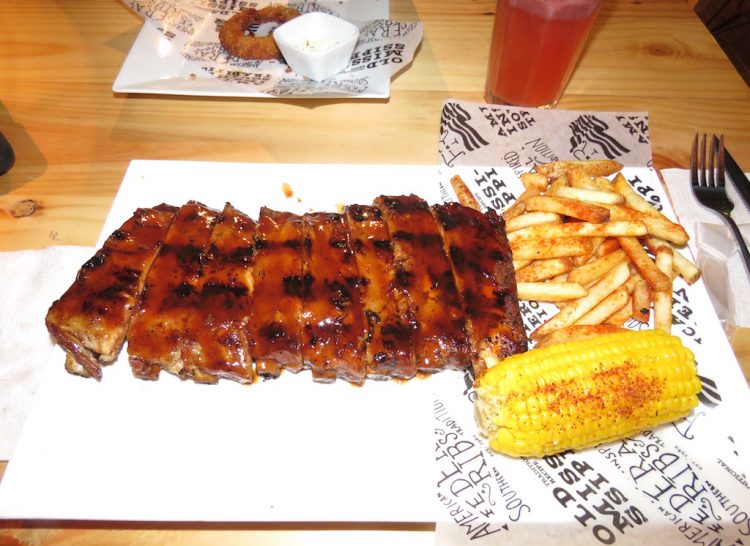 Full Rack of of ribs with Jack Daniel’s BBQ sauce