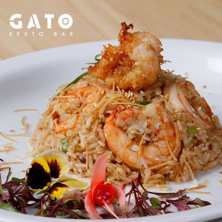 Wok style rice with shrimp at Gato Restaurante & Cocina Peruana