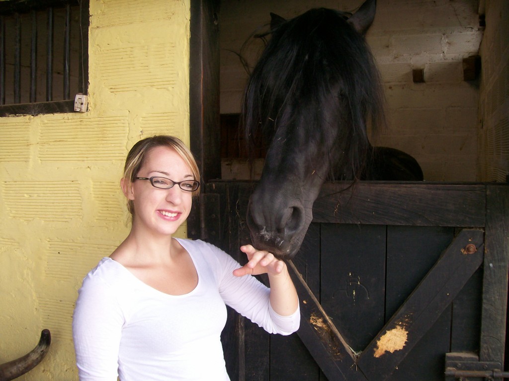 Me meeting one of the horses in Envigado