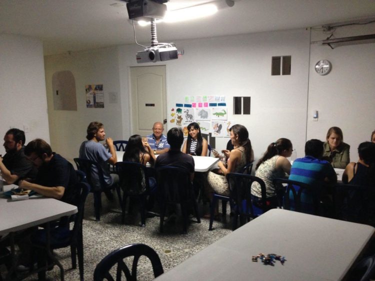 One of OLSA’s weekly language exchanges, which are open to students and non-students alike.