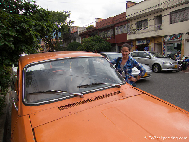 Jessica, and her big orange car
