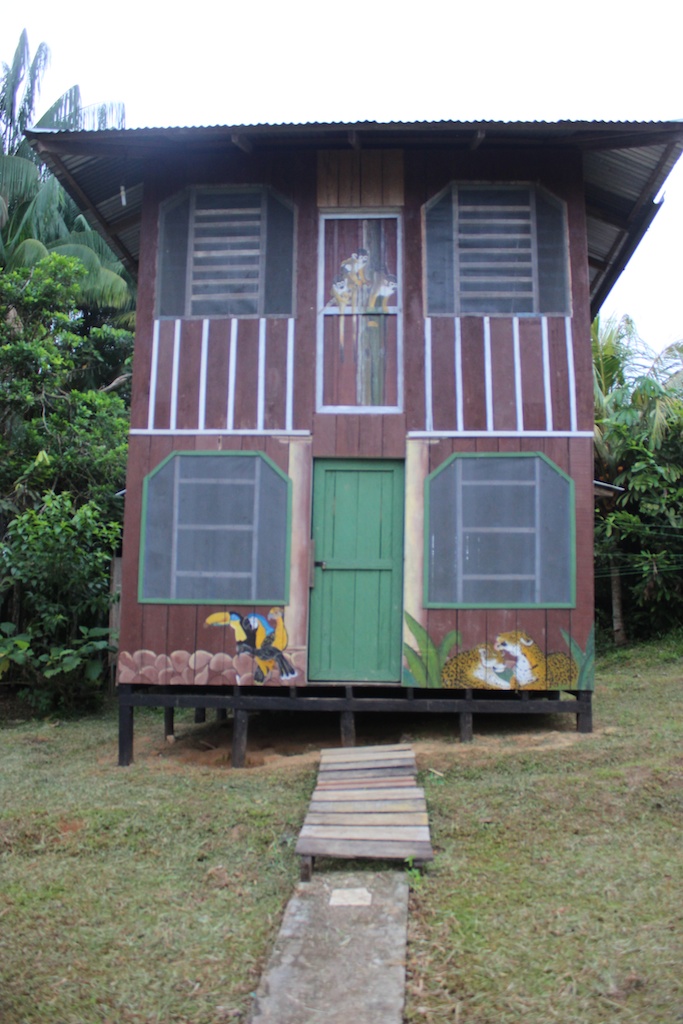 The author's cabin in the village