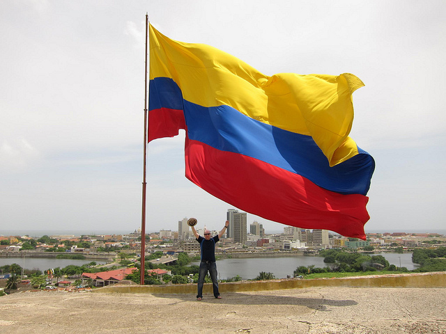 Colombian Flag in Cartagena