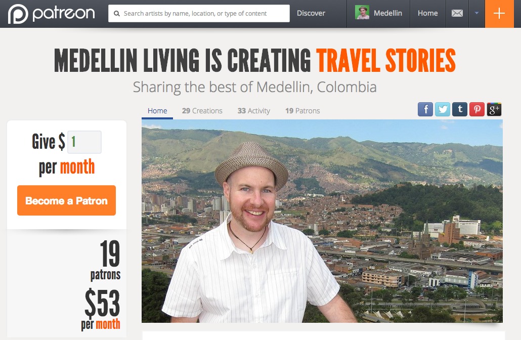 Medellin Living Patreon Page