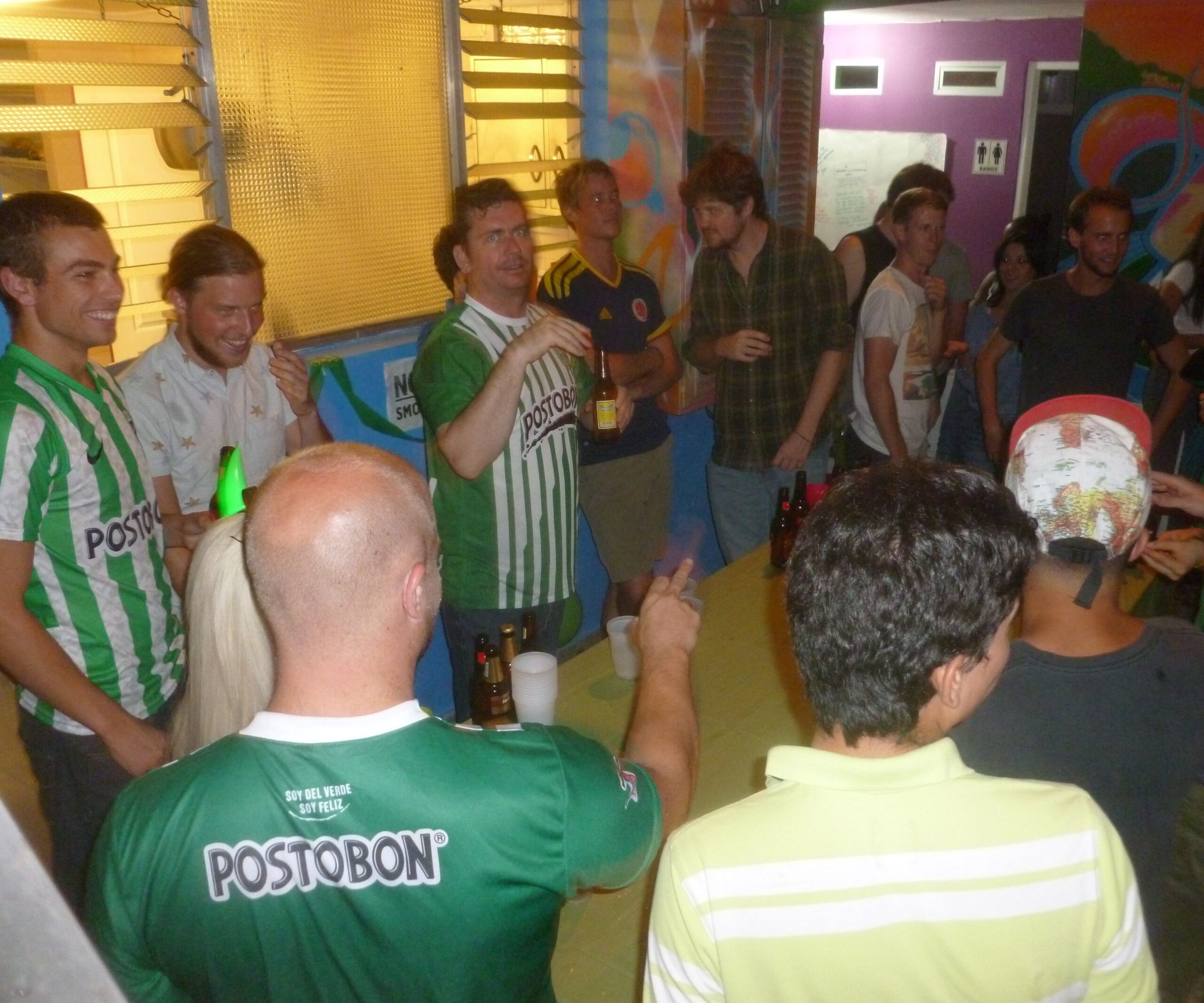 Beer pong was a must at the St. Paddy's Day party. 