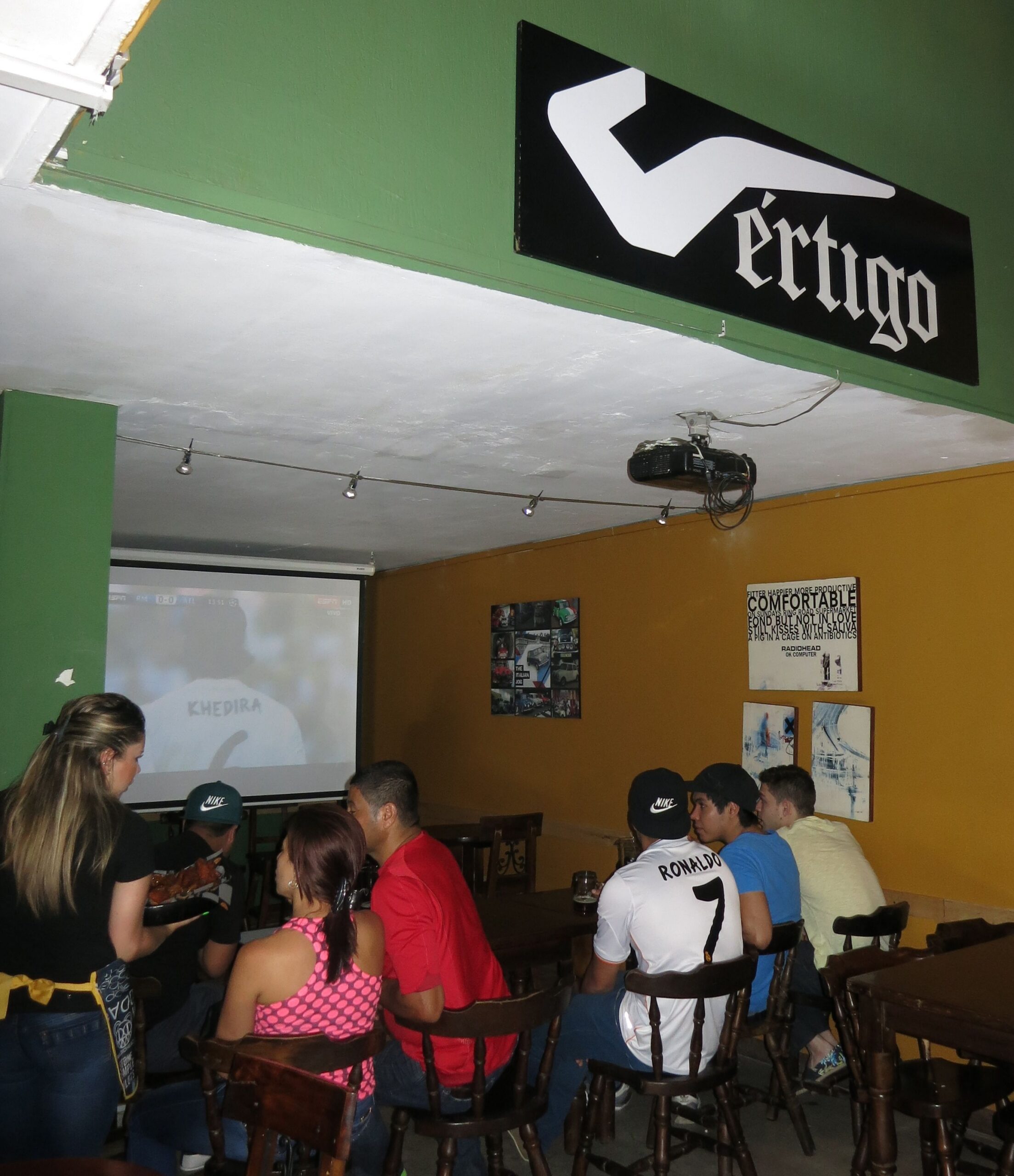 This is my favorite place to go to watch all the big football games. 