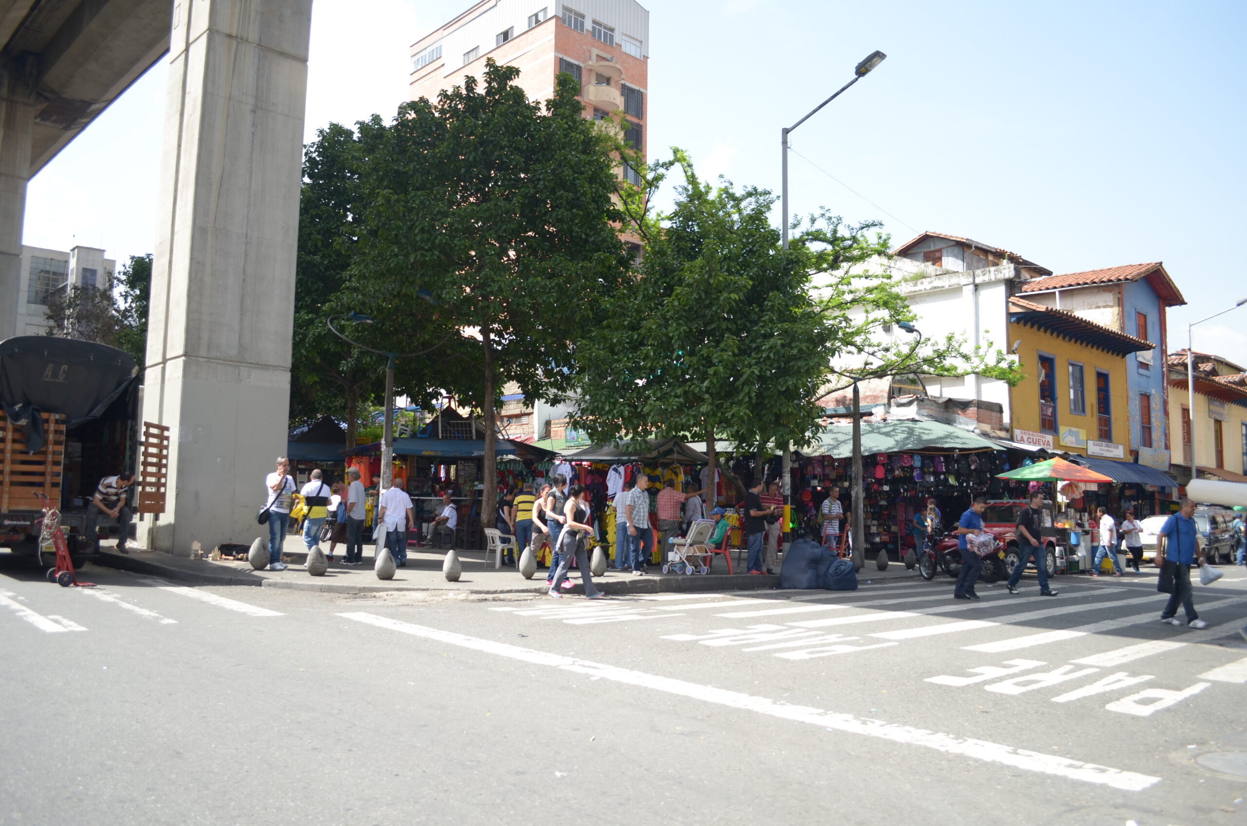 El Hueco has a mix of little shops and mall style buildings