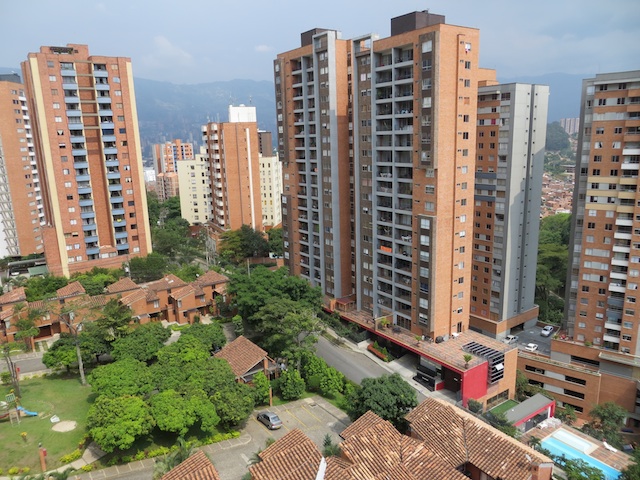 View from my second apartment looking towards Medellín