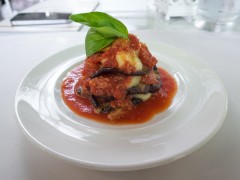 Eggplant lasagna at Amoretti