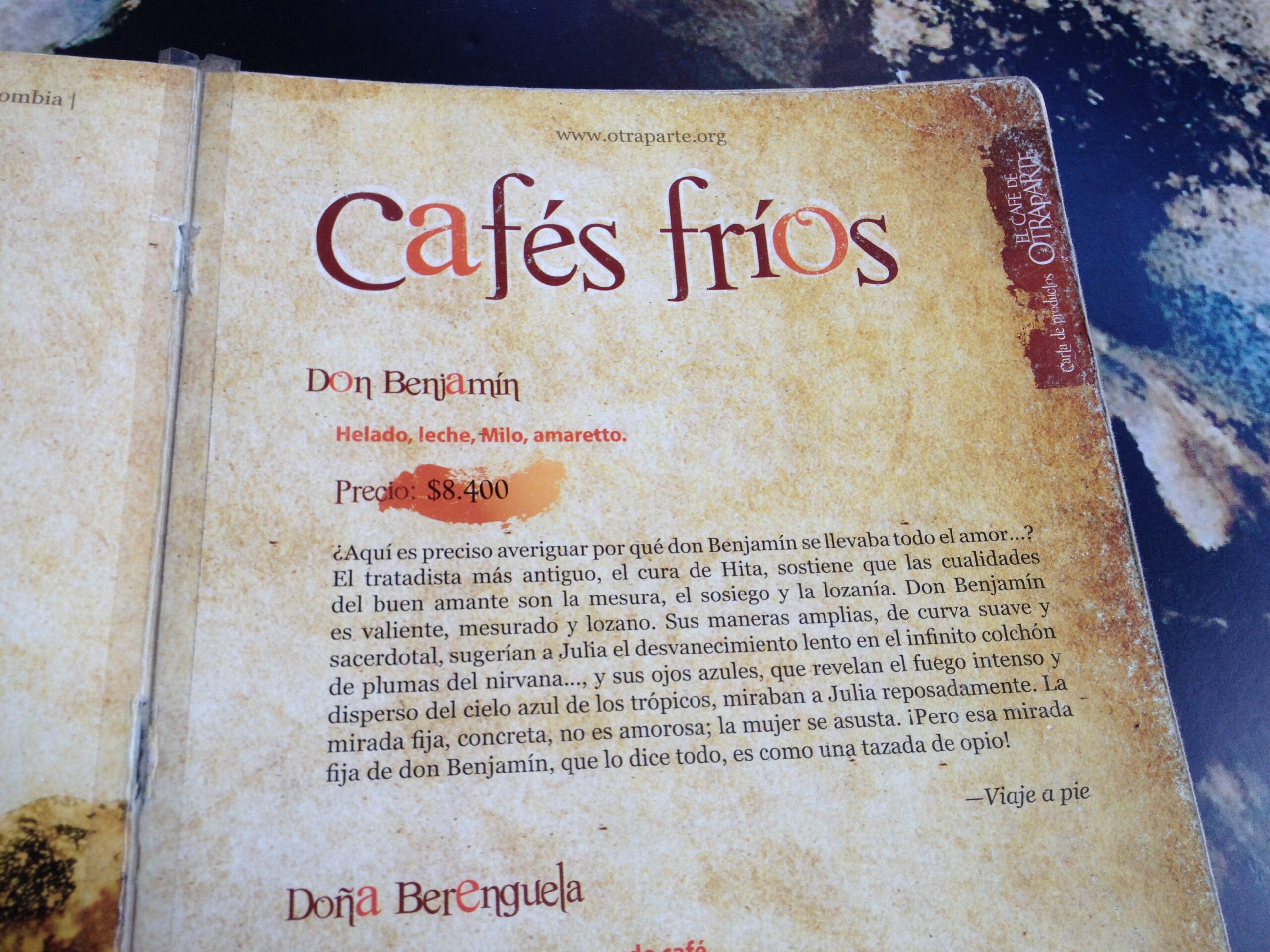 Quite the educational menu