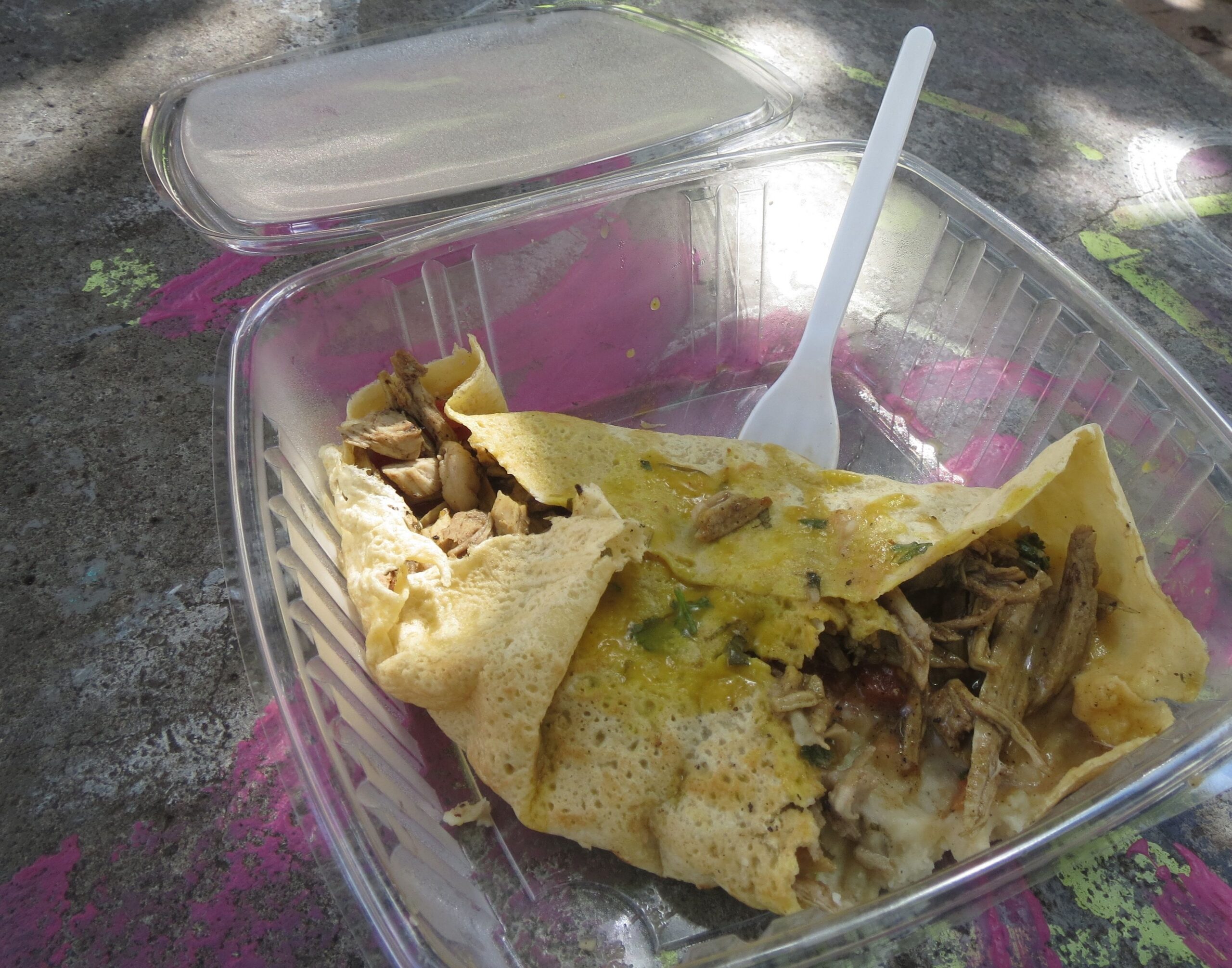 I decided to take my crepe from Francachella to a nearby park to eat it. It was so good, it wouldn't have mattered where I ate it. 