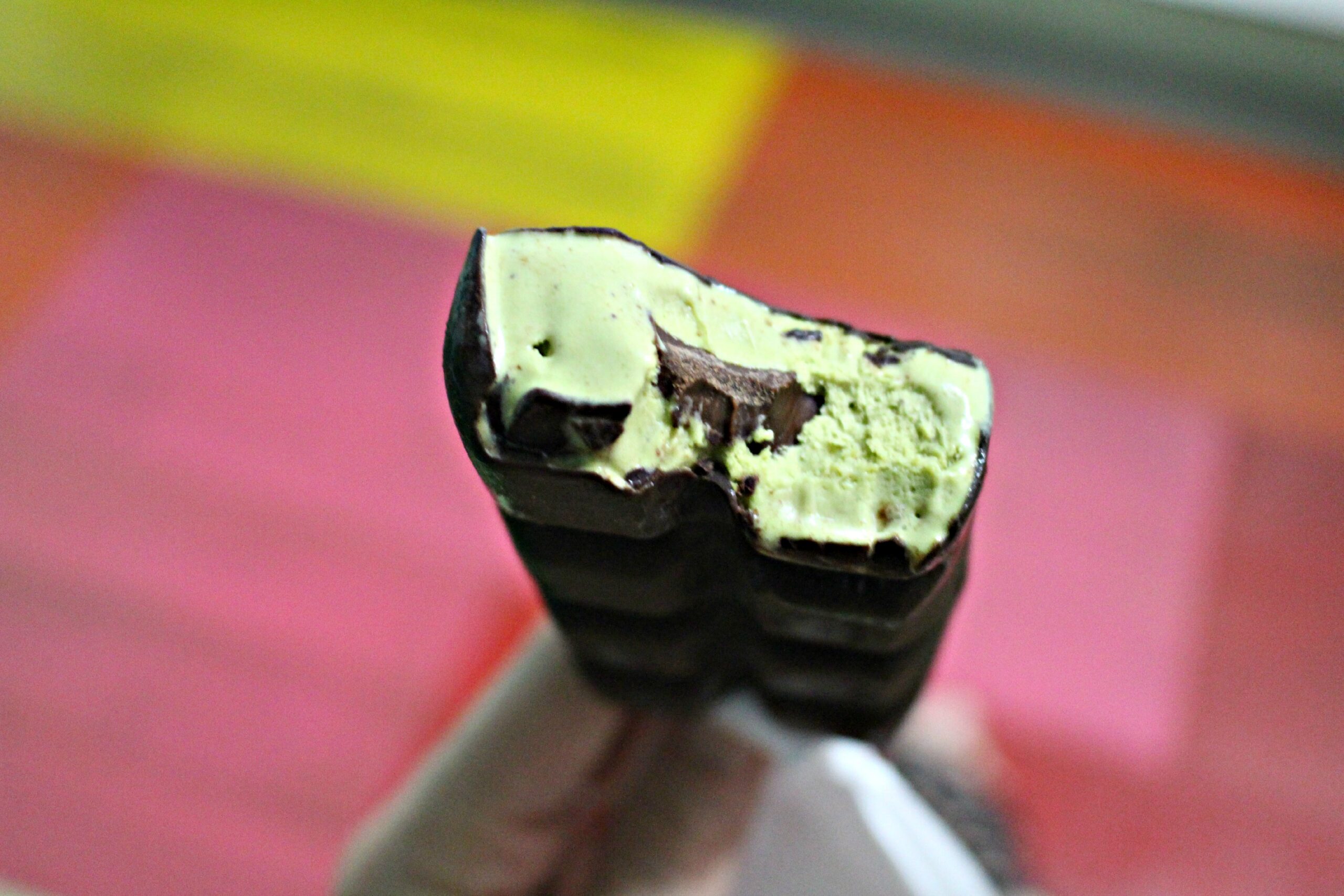 Pistachio ic cream with Nutella filling