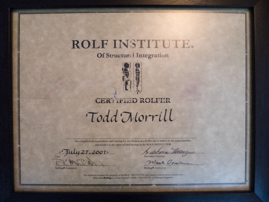 Rolfing certification