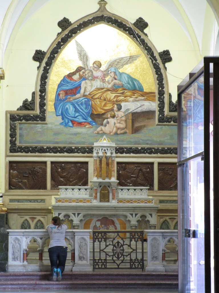 Inside the church