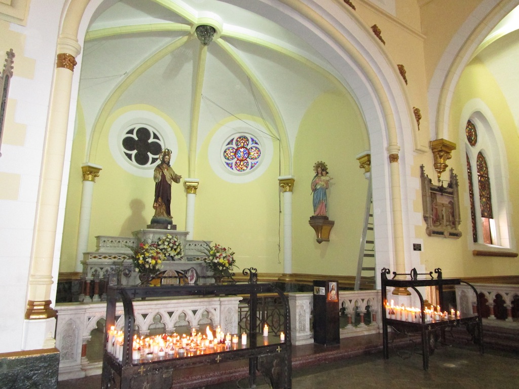 Inside the church