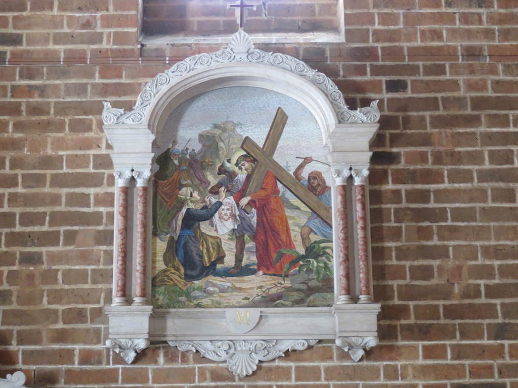 One of the many art pieces in the church