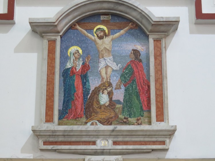 One of the many art pieces in the church