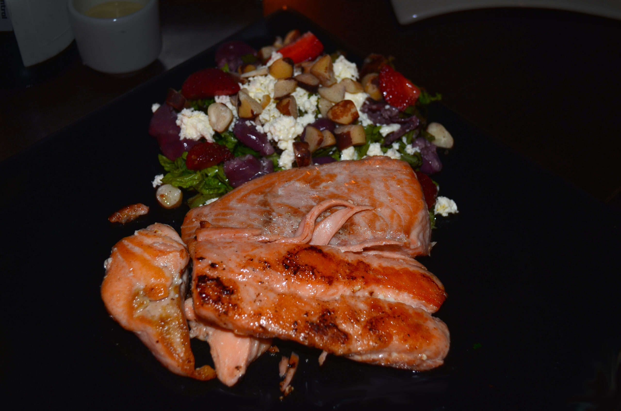Salmon salad For 25,900 pesos ($10) I will be back soon just for the salmon