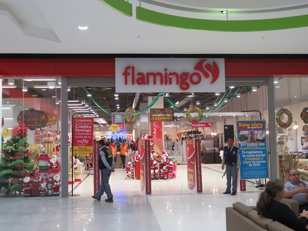 One of the entrances to the Flamingo department store
