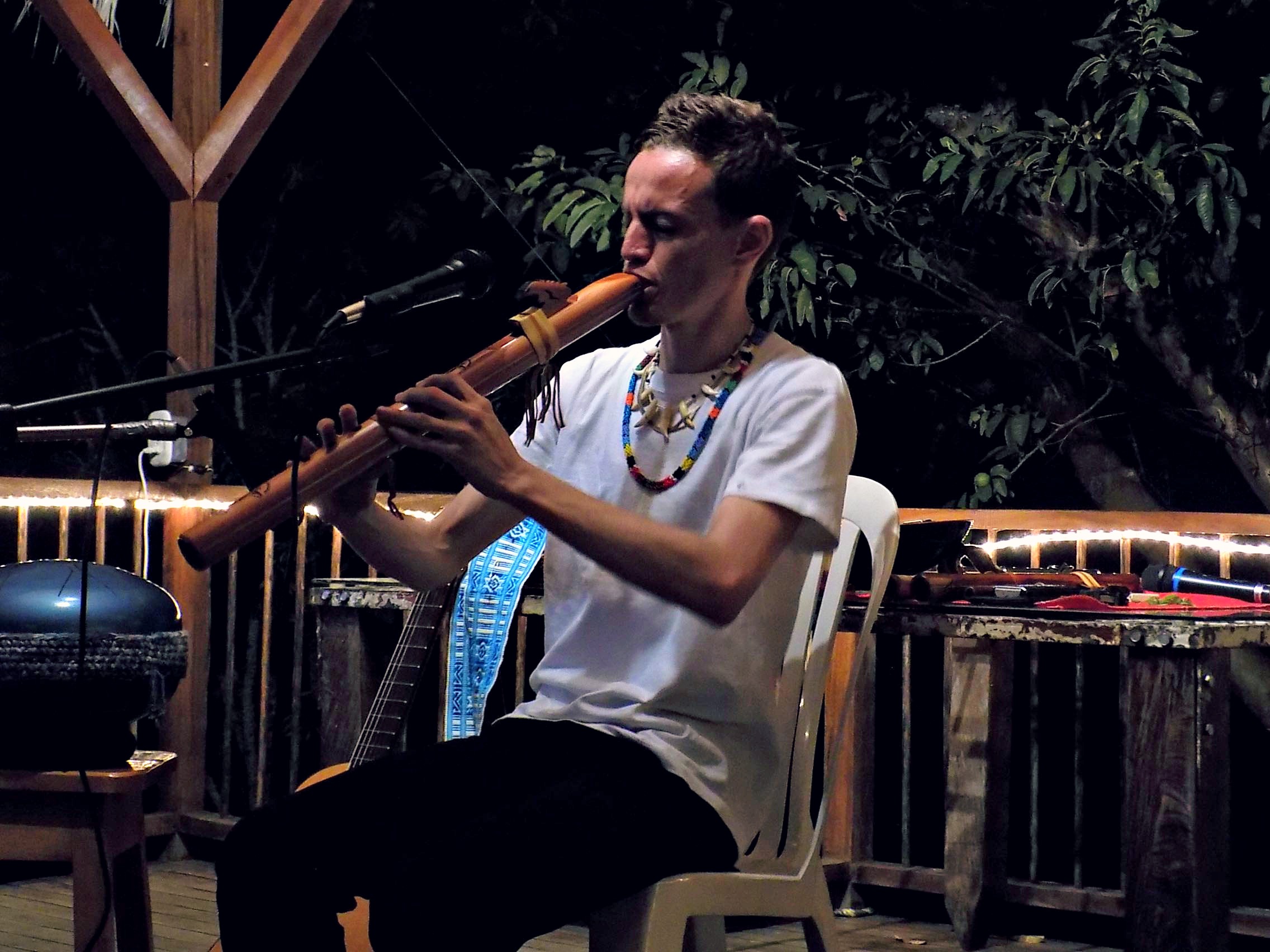 Live music included traditional andean sounds and reggae.