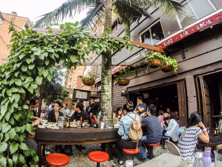 The outside patio at Barrio Central is so pleasant, with a tranquil neighborhood feel, only a block from La Setenta.