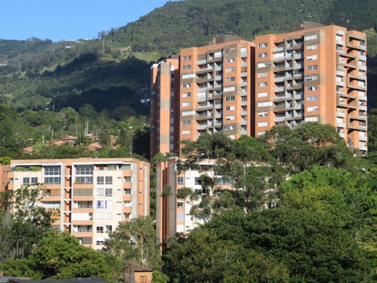 Apartment buildings in Envigado near City Plaza mall
