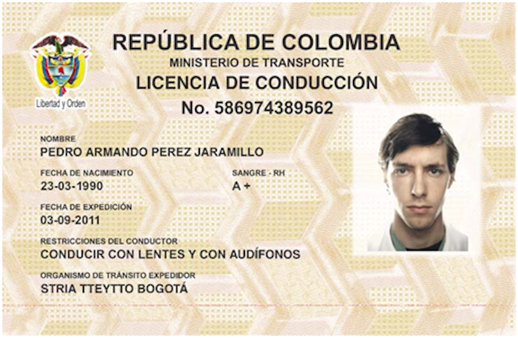Colombia Drivers License