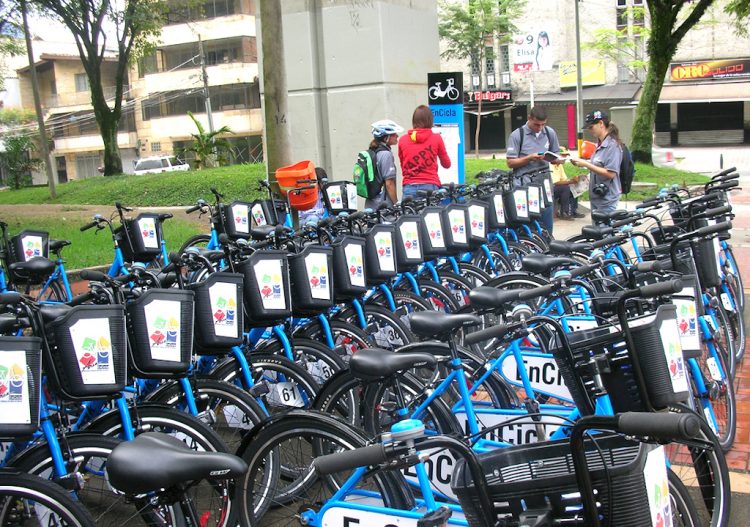 Encicla bikes, photo courtesy of Secretaria de Movilidad de Medellín