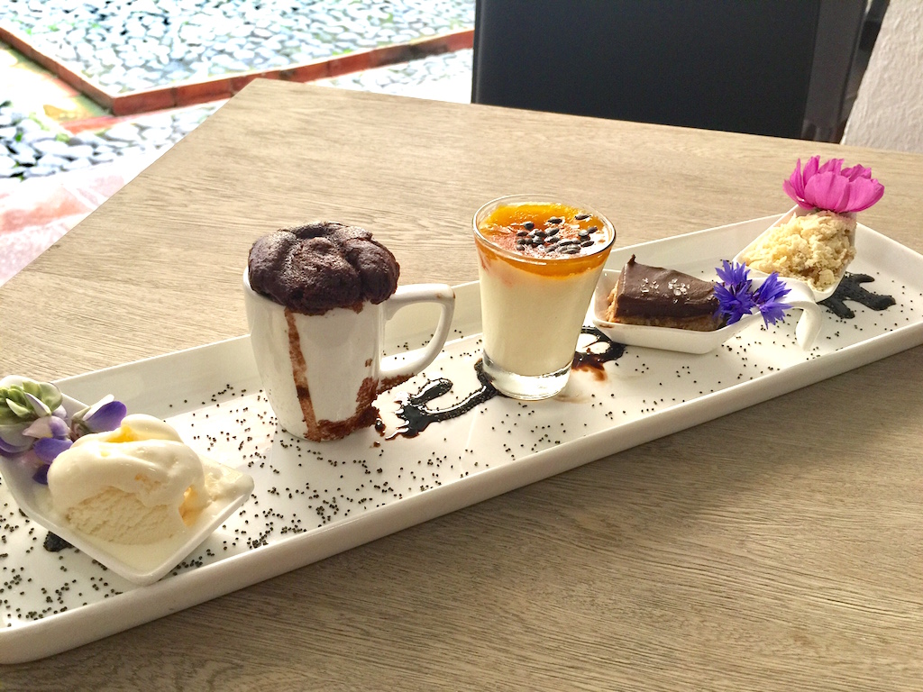 Some of the desserts at Le Coq
