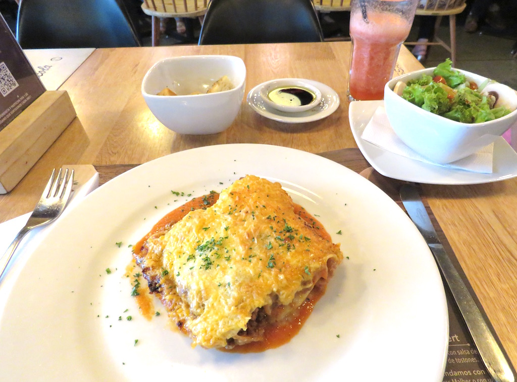 Meat lasagna at Parmessano
