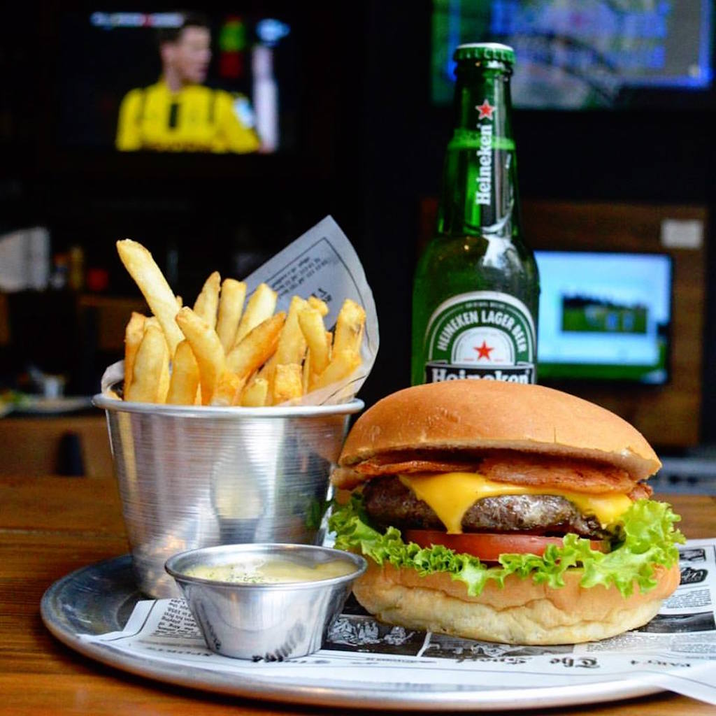 Cheeseburger at Sport Wings, photo courtesy of Sport Wings